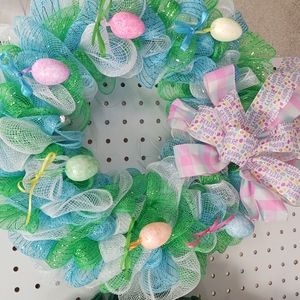 Easter 14" Mesh Wreath